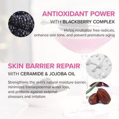 Mary&May blackberry complex close-up highlights antioxidant protection for even-toned skin