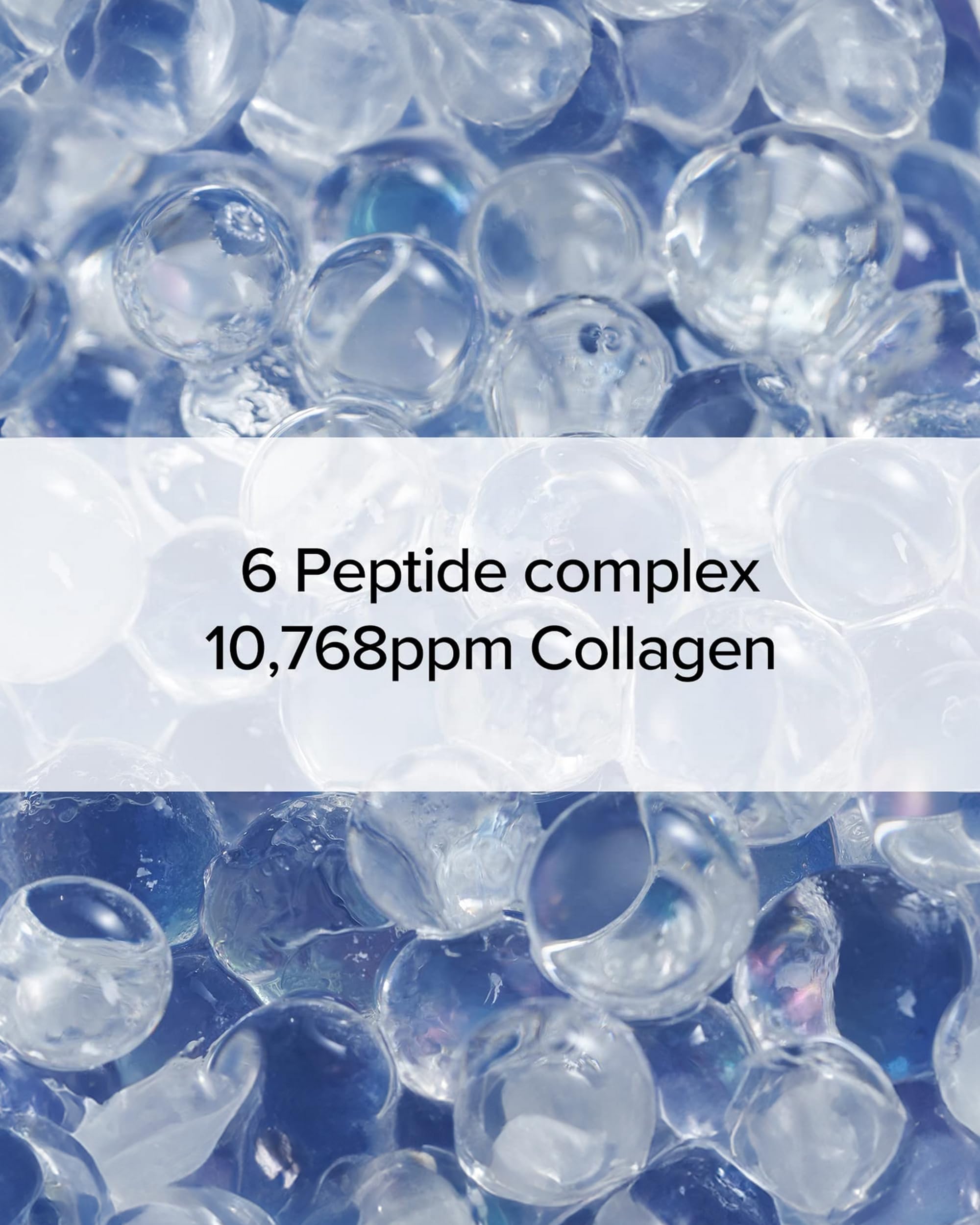 Mary&May Collagen Peptide Vital Mask 6-peptides-illustration highlights elasticity-supporting formula.