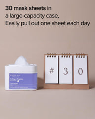 Mary&May Collagen Peptide Vital Mask texture-closeup reveals a smooth, hydration-ready sheet.