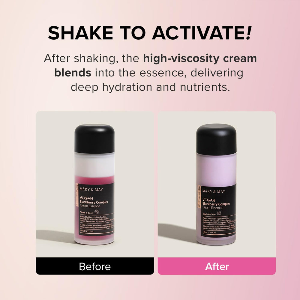 Mary&May lightweight formula shown on skin for non-greasy hydration