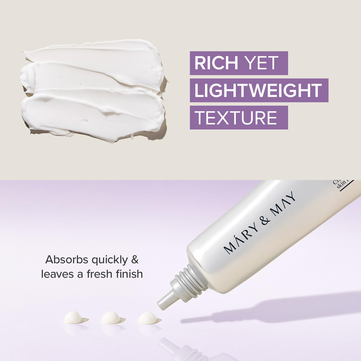 Mary&May Skin-tone evening illustration aligns under-eye care with overall glow.