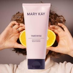 Mary Kay TimeWise moisturizer closeup texture demonstrates lightweight hydration for a matte finish.