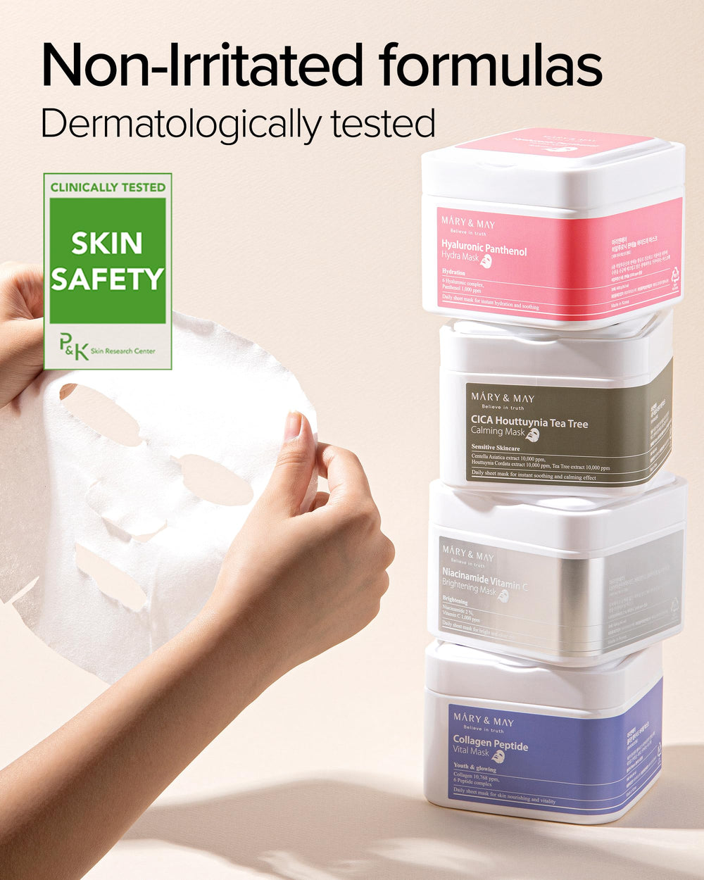 Mary&May Niacinamide Vitamin C Mask ready-to-use sheets for quick pampering.