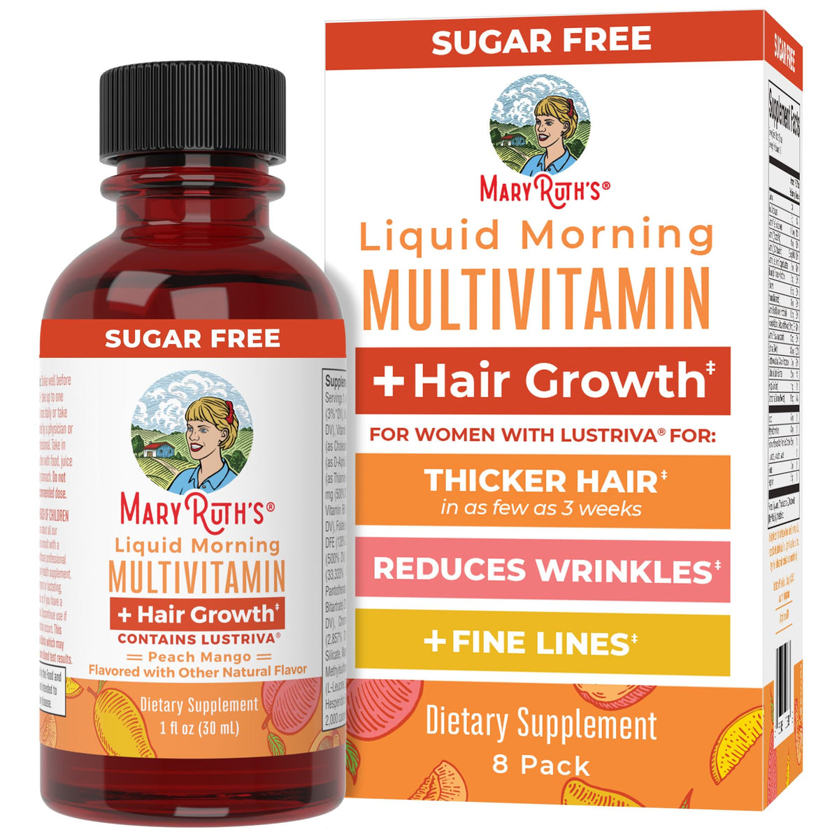 MaryRuth Organics liquid multivitamin travel pack front view supports daily wellness on the go