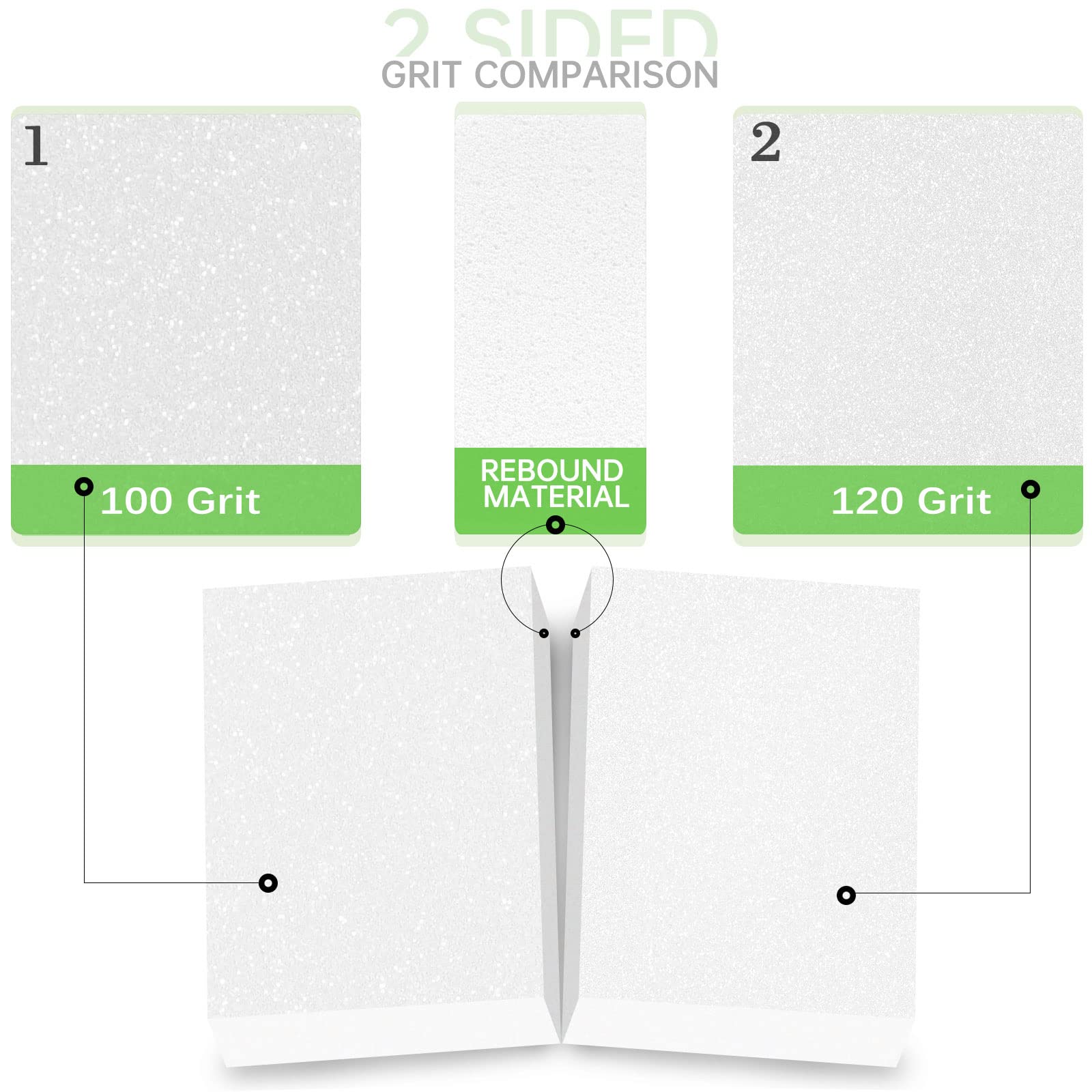 Maryton mini nail buffer block grit 100/120 for salon-grade prep at home