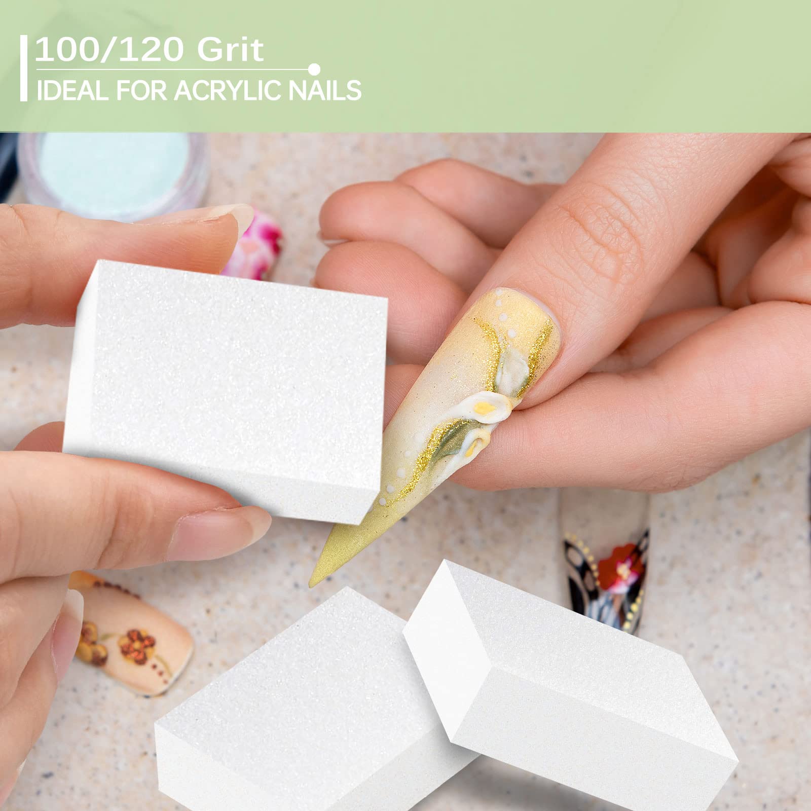 Maryton mini nail buffer block hand-held ergonomic design for quick prep