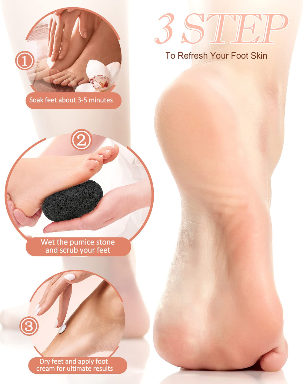 Maryton pumice stone hands elbows demonstrate versatile exfoliation for home care.