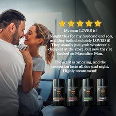 MASCULINE MAN Woodsy citrus fragrance image signals rugged aroma for daily confidence.