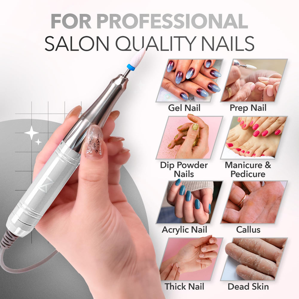 Mase cordless battery nail drill enabling uninterrupted sessions