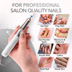 Mase cordless battery nail drill enabling uninterrupted sessions