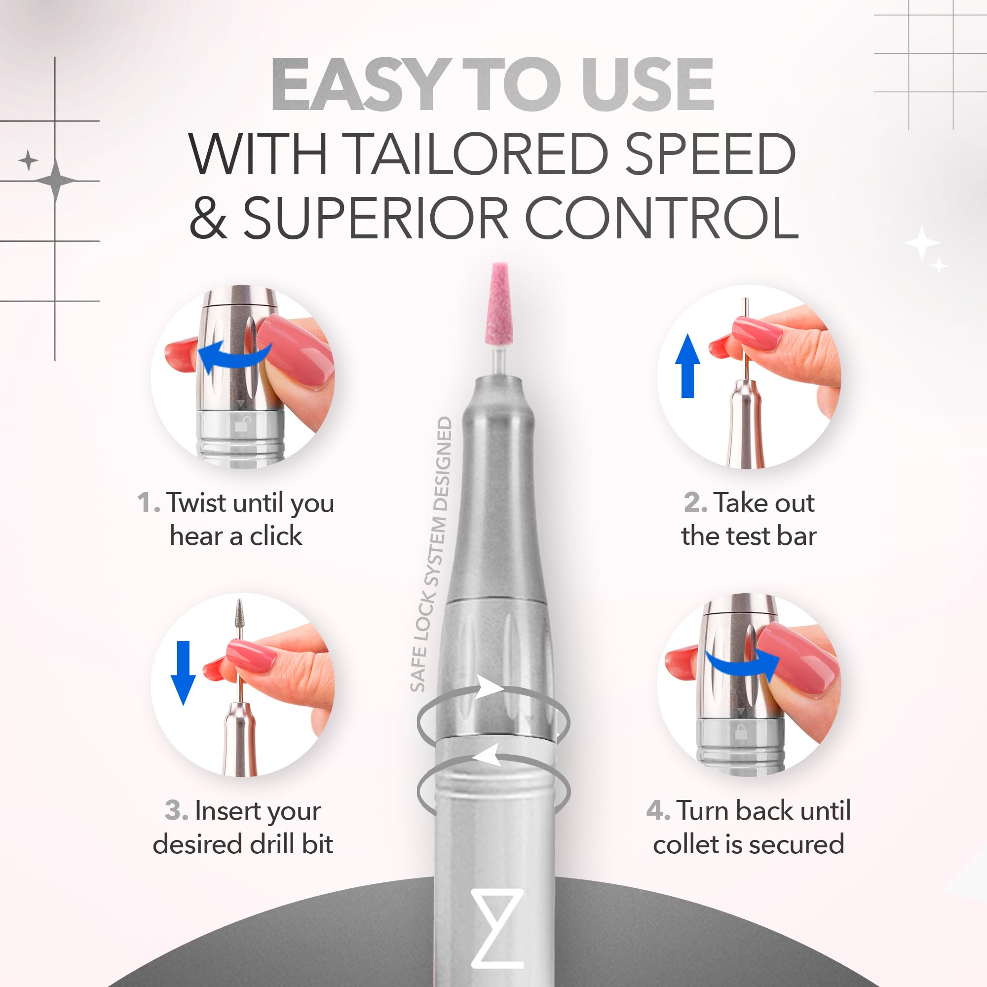 Mase professional-home use nail drill suitable for all skill levels