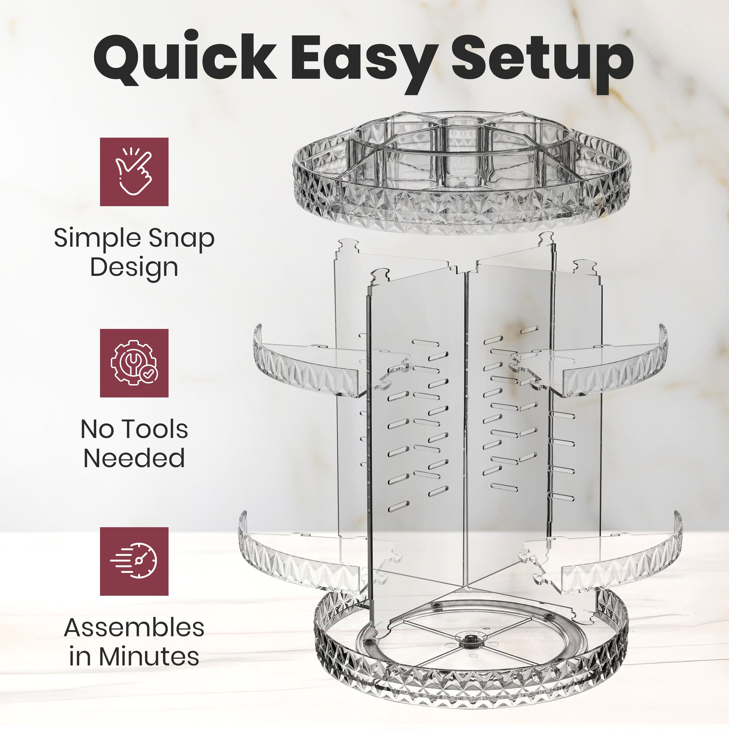 Masirs 360-degree rotation feature makes access effortless during daily routines