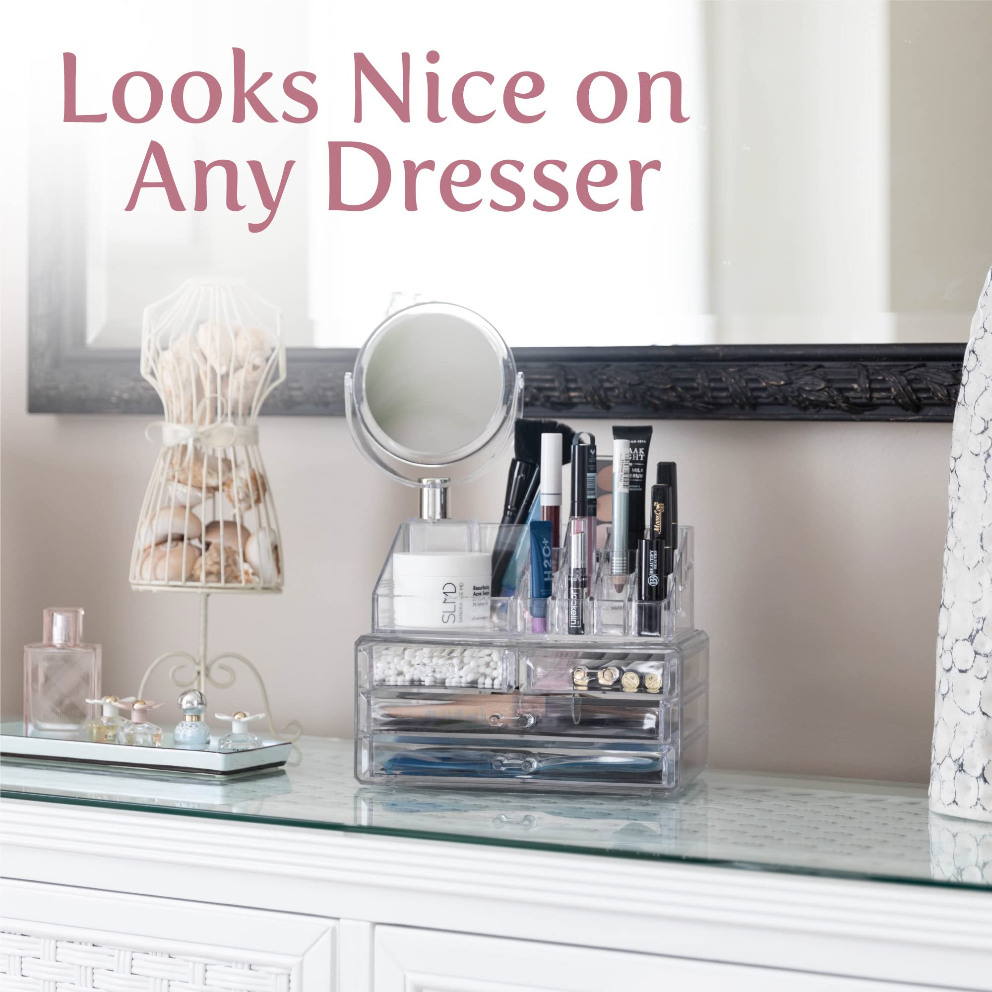 Masirs jewelry and makeup organization keeps accessories within reach for daily routines.