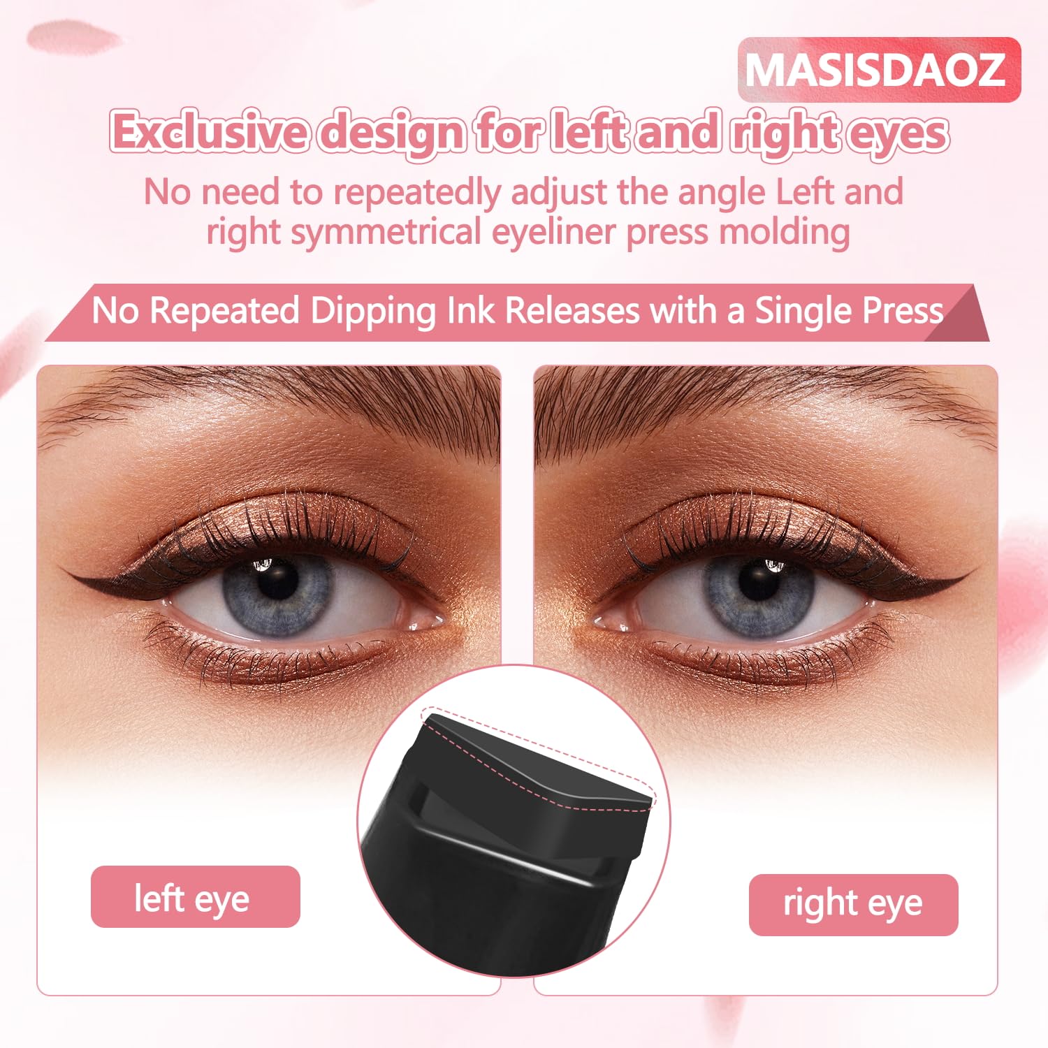 MASISDAOZ Black and Brown eyeliner stamps offer versatile look options