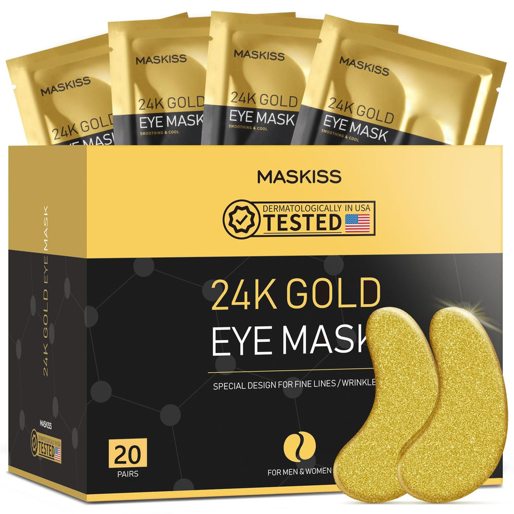 Maskiss 24k Gold Under Eye Patches box with 20 pairs for daily use