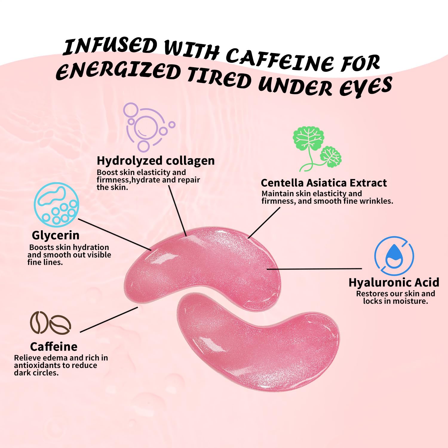 Maskiss Hydrolyzed Collagen promotes hydration and a smoother under-eye texture.