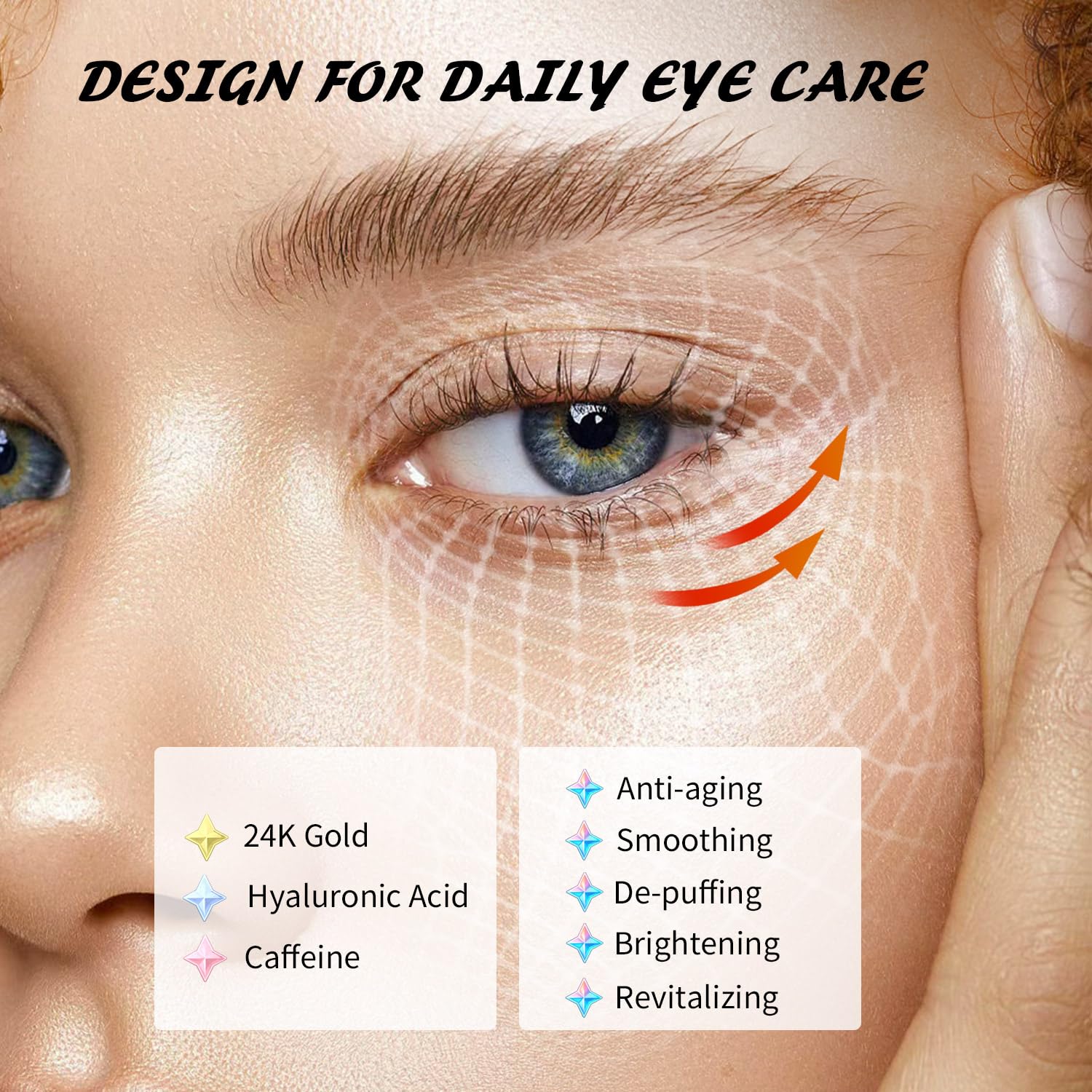Maskiss pink caffeine patches refresh and reduce dark circles