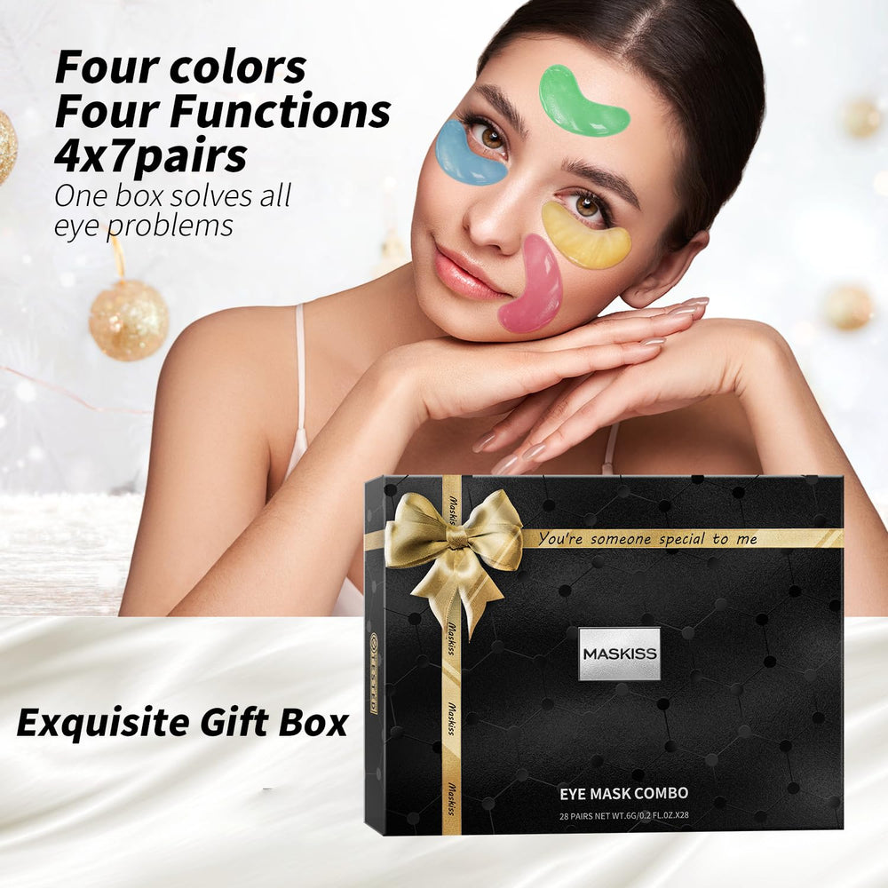 Maskiss individually wrapped eye patches ideal for travel skincare.