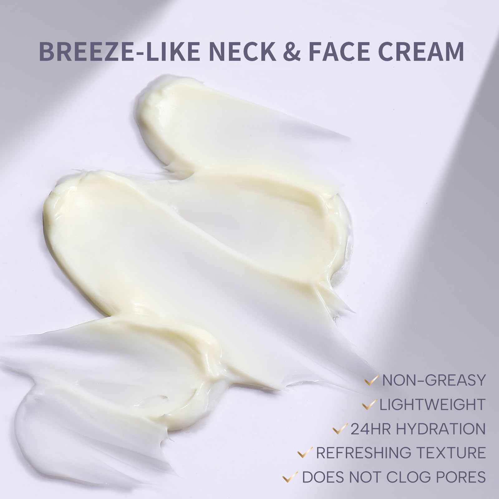 Maskiss unscented face-neck cream texture close-up for sensitive skin.