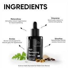 Masofta Anti Gray Hair Serum application scene illustrating easy daily use for color enhancement.