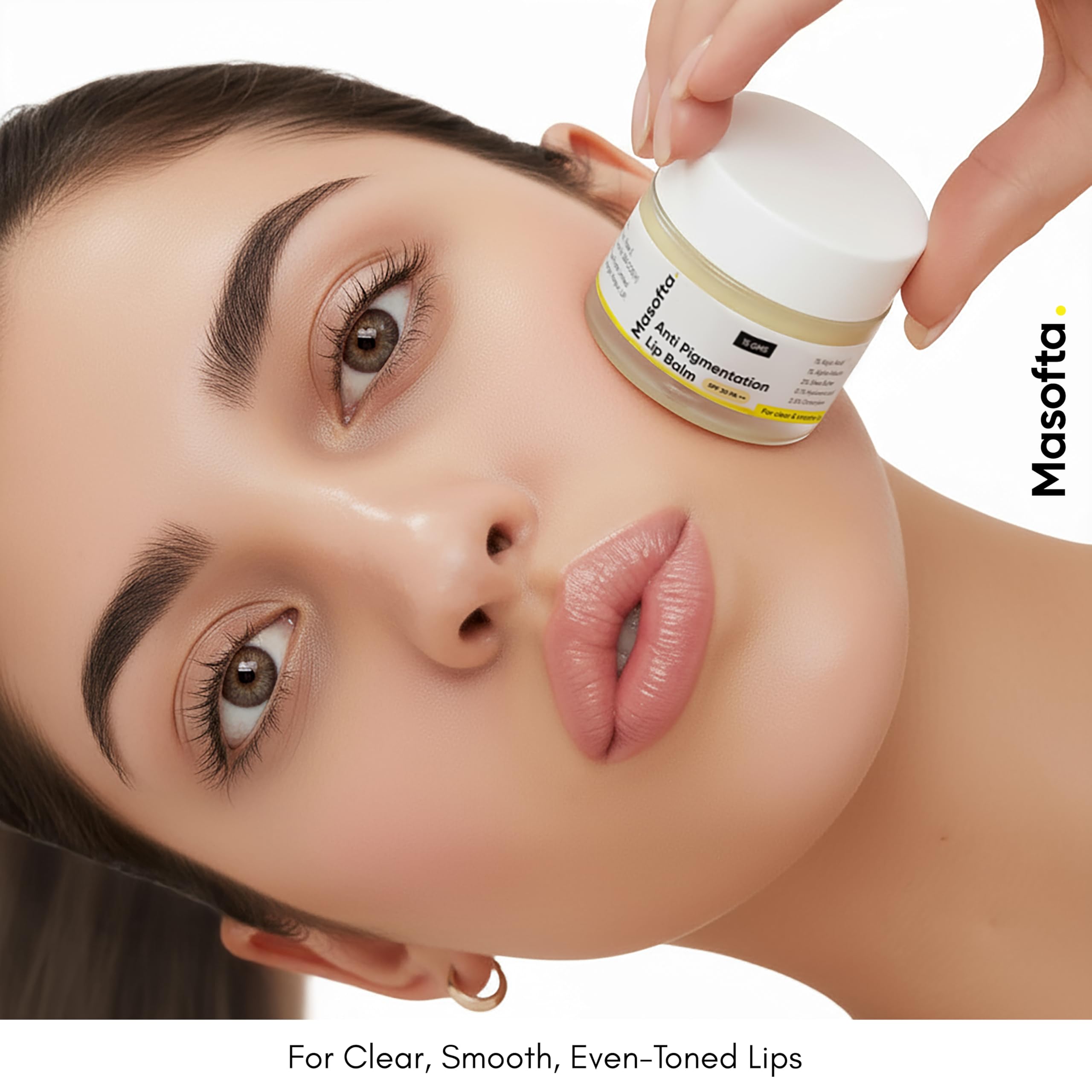Masofta daily-skincare routine lip-balm on desk.