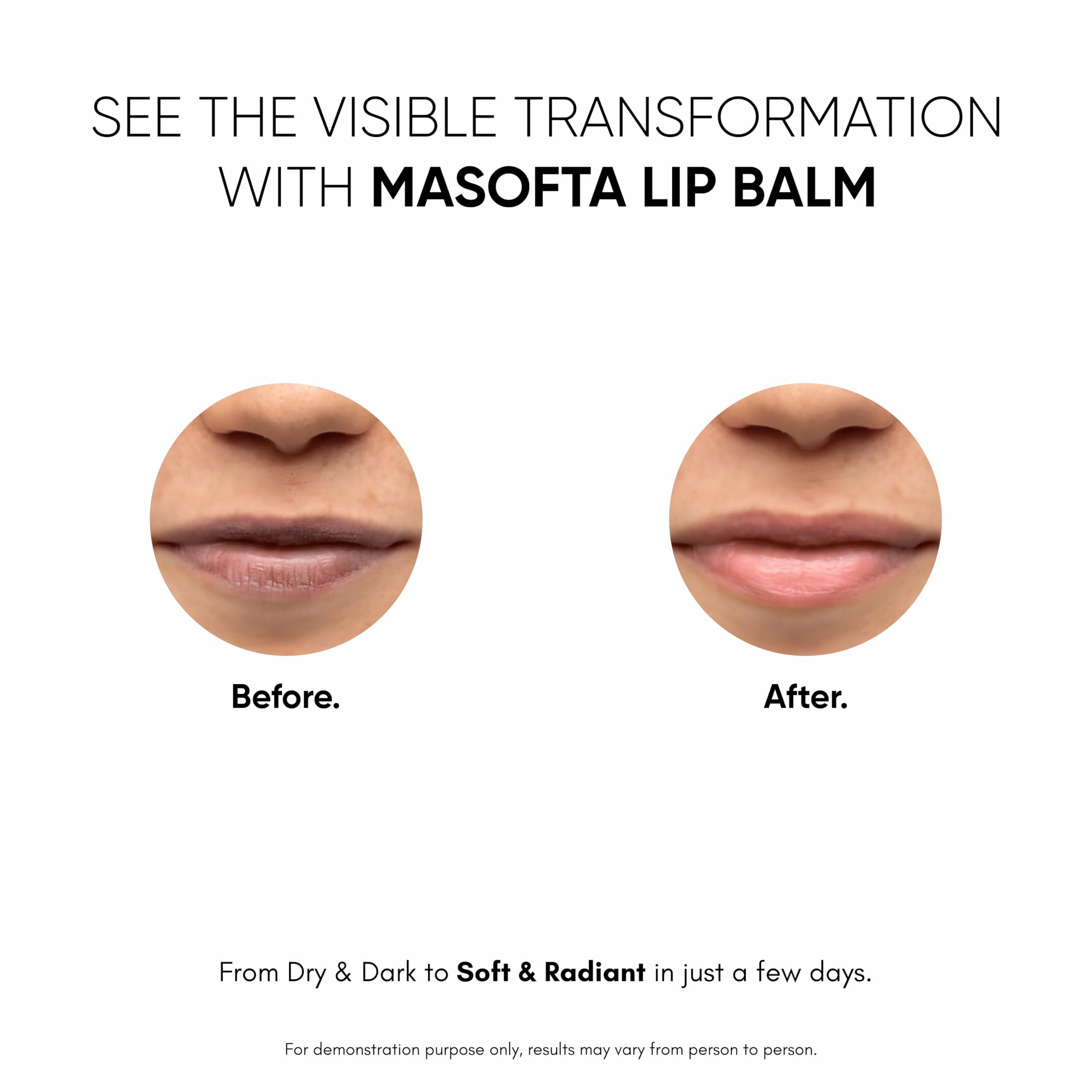 Masofta octocrylene-sunscreen lip-balm in action.