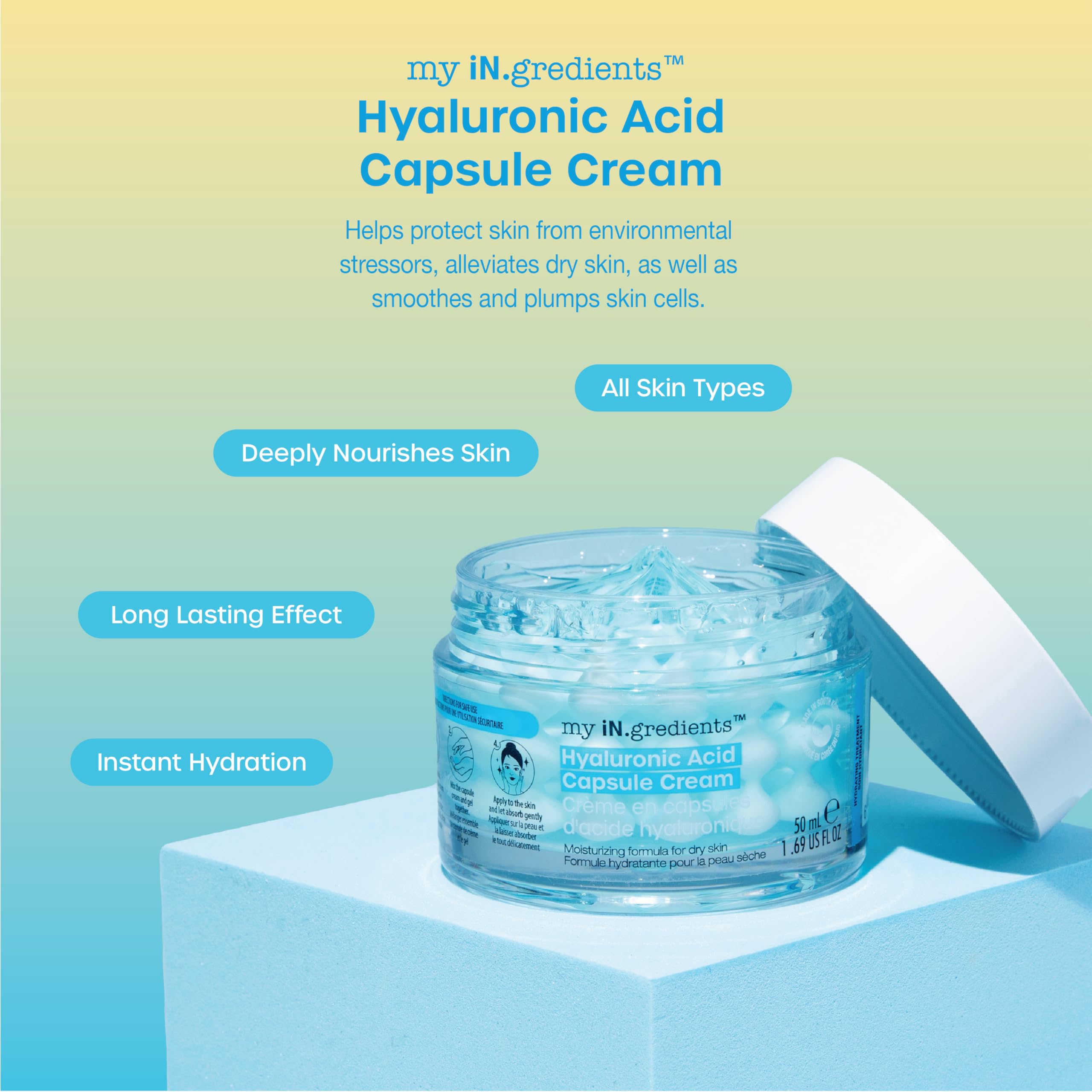 masque BAR 3D capsule technology closeup illustrates precise ingredient delivery for refreshed skin