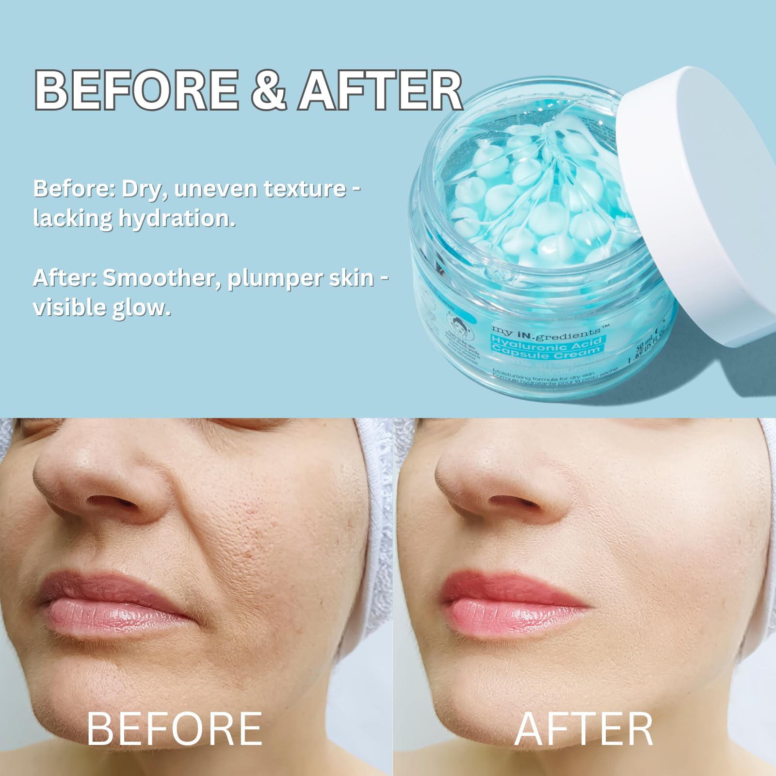 masque BAR gel base sensation shot conveys cooling, soothing application