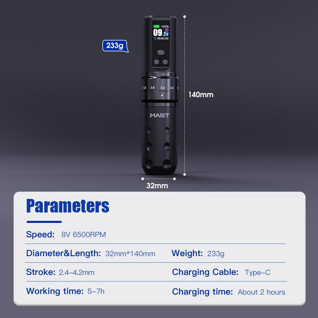 MAST TATTOO Fold2 Pro pro-studio ready with wireless control and reliable power.