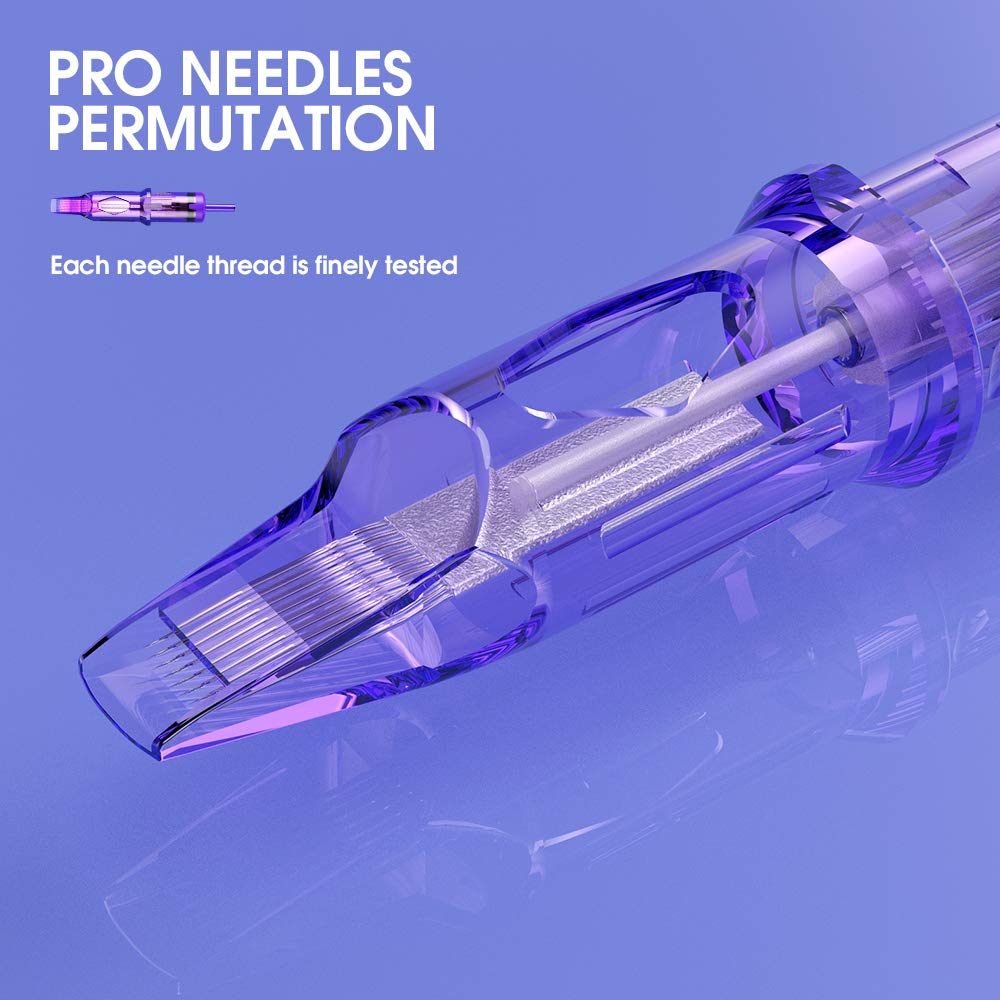 MAST TATTOO Mast Pro 1207RS needle tip close-up enables precise shading.