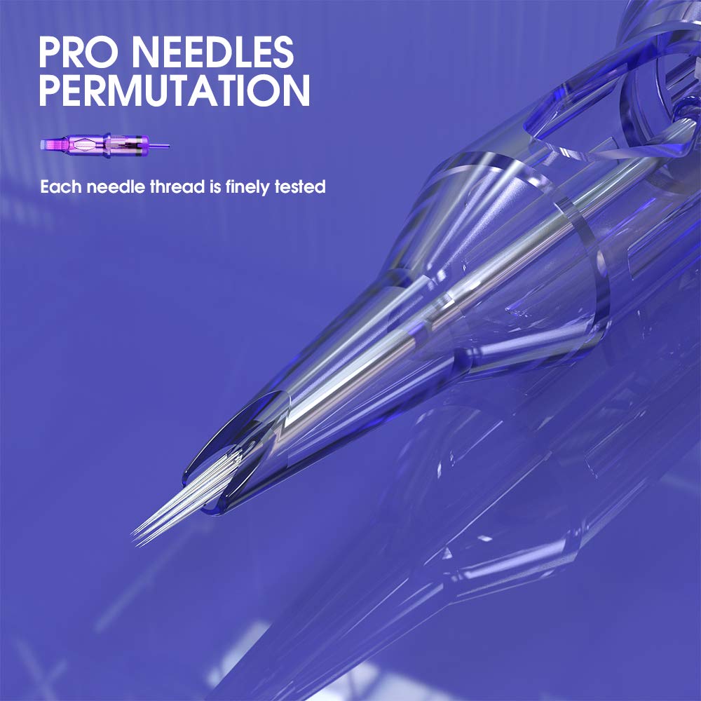 Mast Pro disposable needles round liner 1007RL closeup for precise lining and smooth application