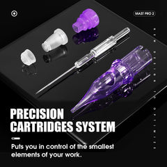 MAST TATTOO precision cartridge system for stable tattooing sessions.