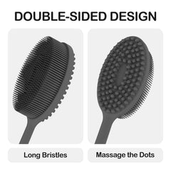 MateeyLife escobilla espalda silicona de doble cara para exfoliar y limpiar mejor.