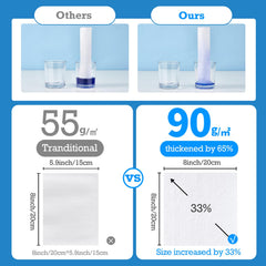 Matern'ella hanging dry wipes dual-sided design cleanses deeply yet gently on sensitive skin.