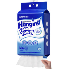 Matern'ella hanging dry wipes front-pack provide gentle makeup removal with soft, absorbent texture.