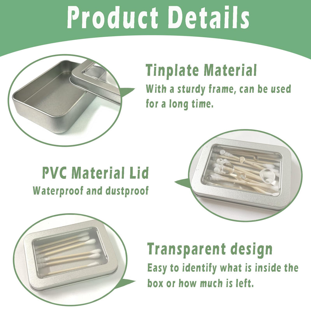 MatFirsmo dustproof-lid cotton-swab-box maintains cleanliness during transport.