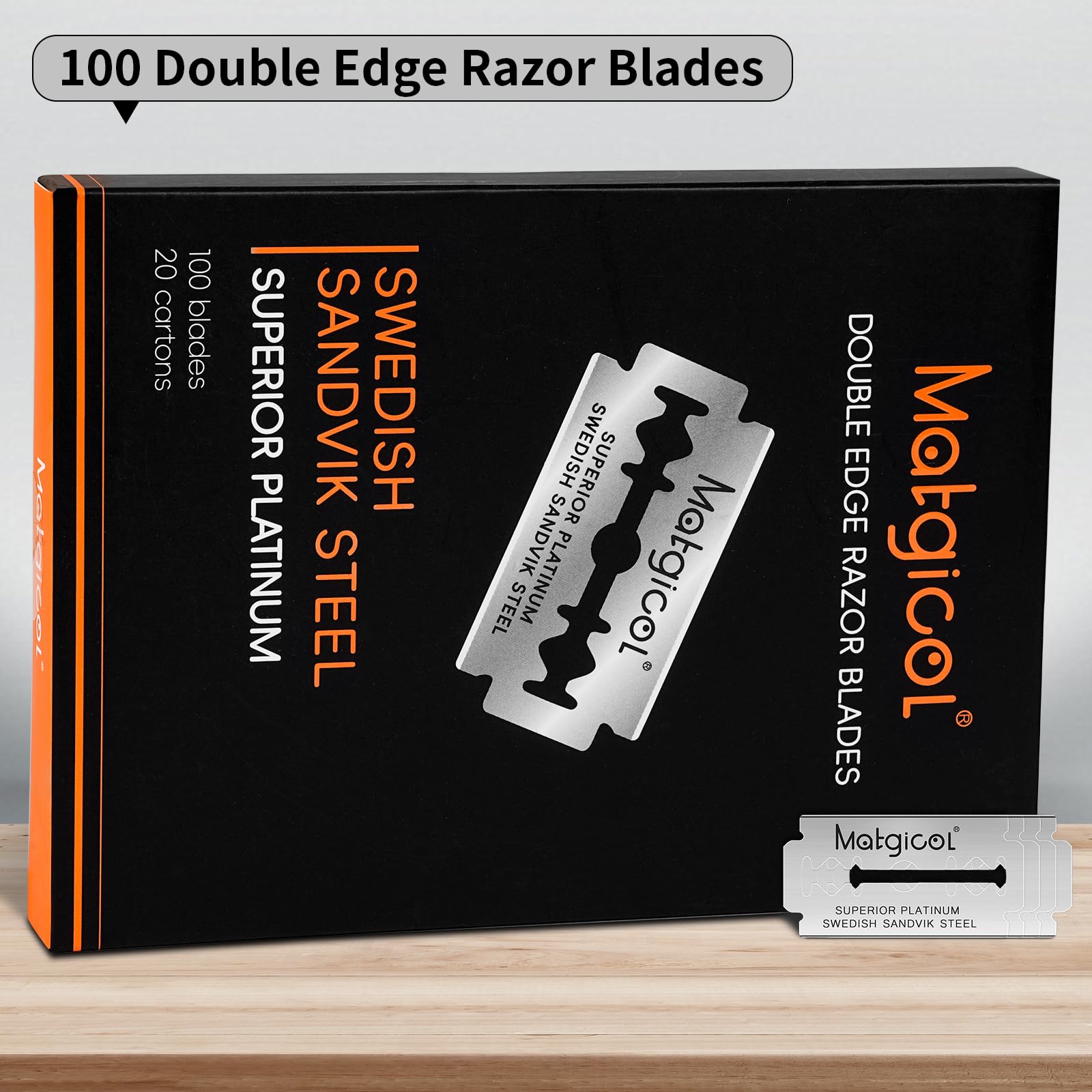 MATGICOL 100-count blade-pack shown for long-term grooming routines and value
