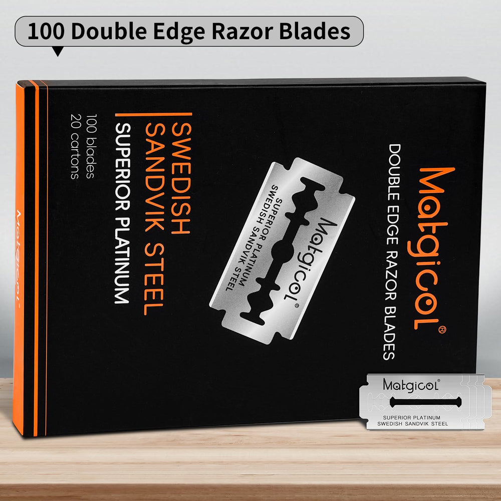 MATGICOL 100-count blade-pack shown for long-term grooming routines and value