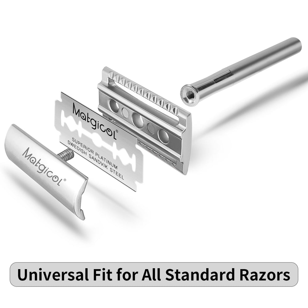 MATGICOL coarse-hair ready blades poised for thicker stubble with minimal irritation