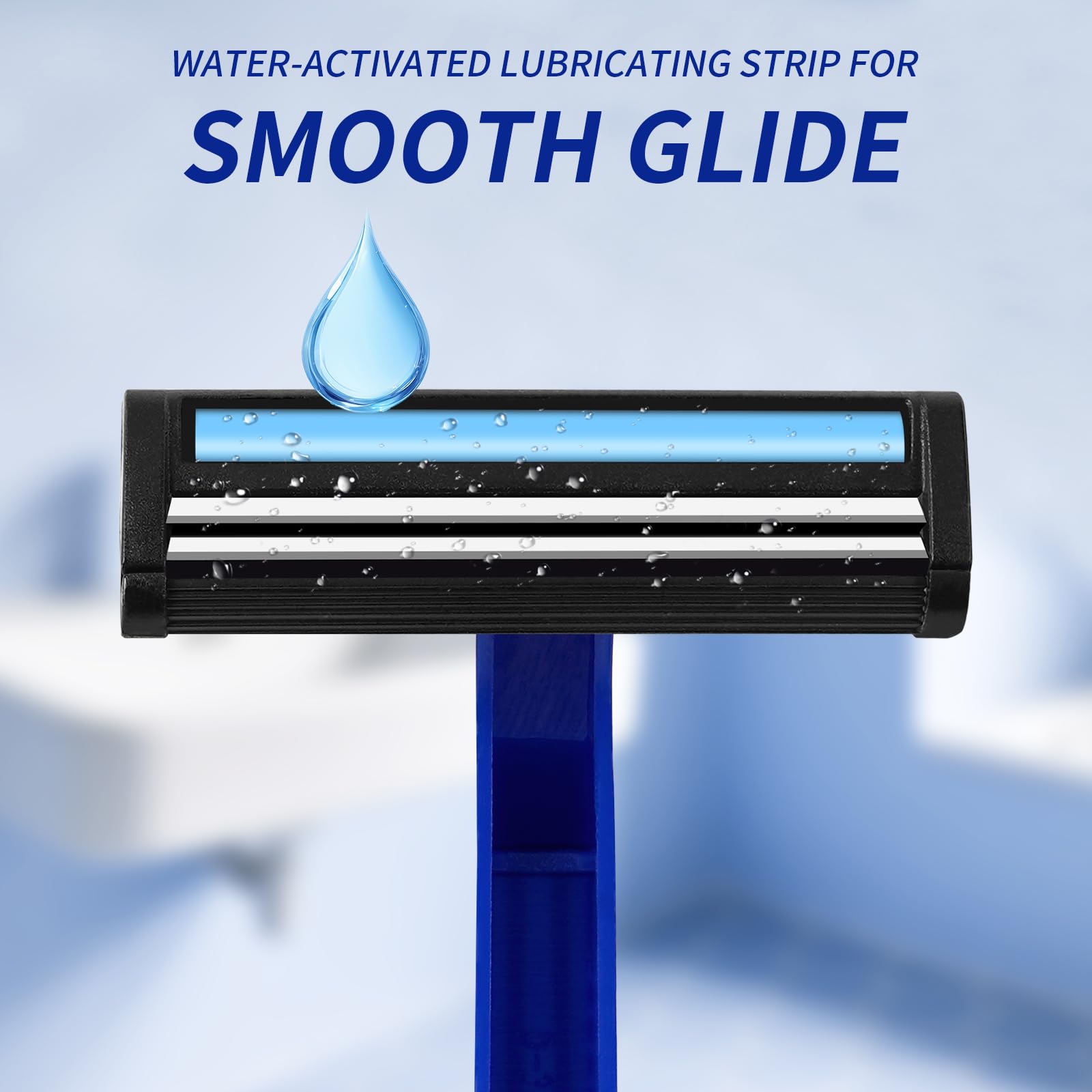 MATGICOL ergonomic non-slip grip offers comfortable, secure shaving.