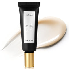 MATKAS Korean Retinol Eye Cream tube close-up highlighting brightening under eyes