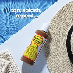 Maui Babe Browning Lotion spread-on-skin illustrates smooth moisturizing texture.