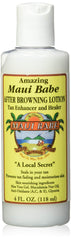 Maui Babe After Browning Lotion bottle pour seals tan with soothing moisture.