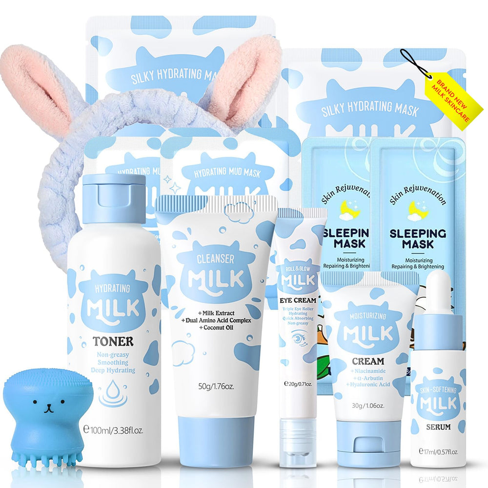 Mauiluxy Milk Skin Care foaming cleanser bottle for gentle daily cleansing and hydration