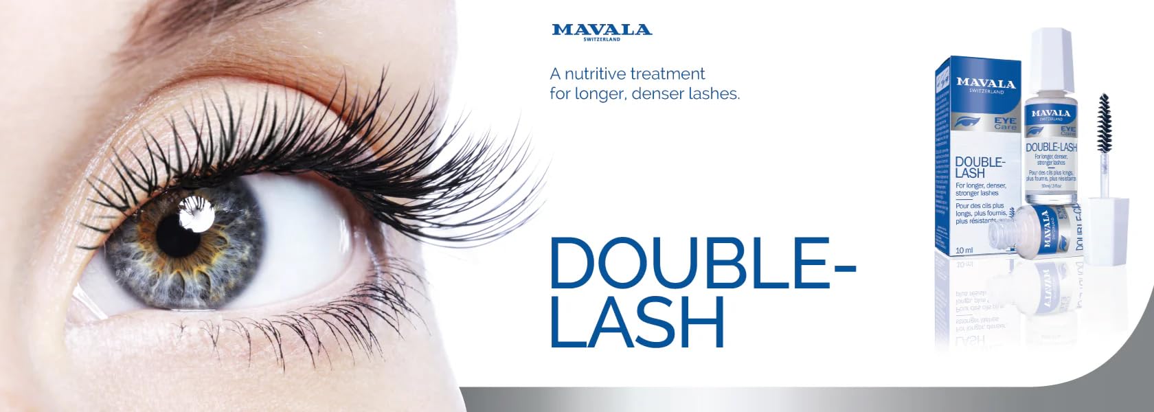 Mavala Double-Lash after-use close-up reveals healthier, thicker lashes