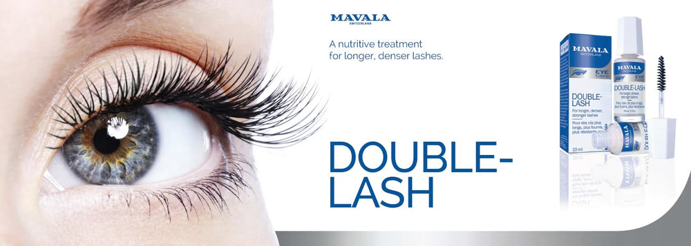 Mavala Double-Lash after-use close-up reveals healthier, thicker lashes