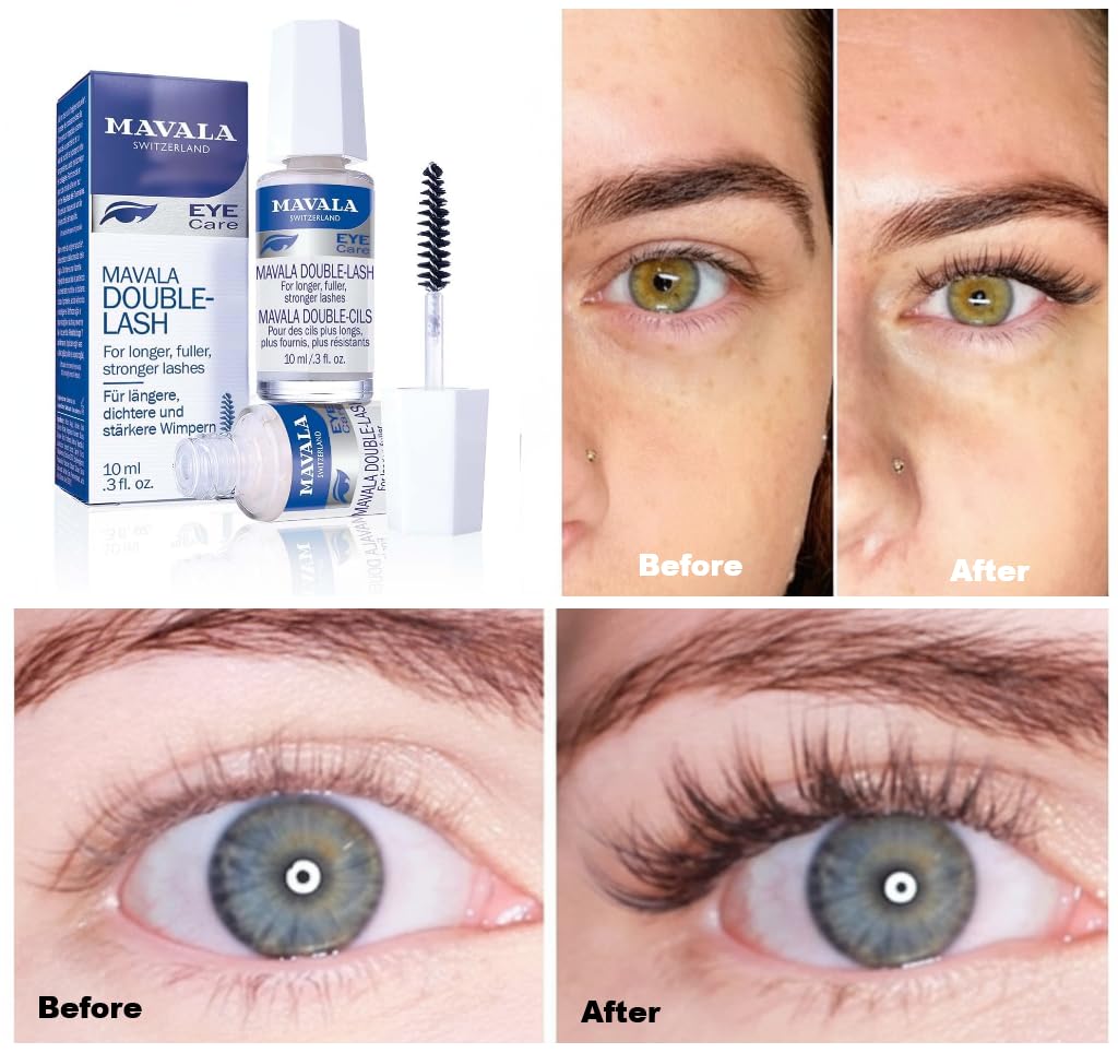 Mavala Double-Lash brows image suggesting denser-looking eyebrows