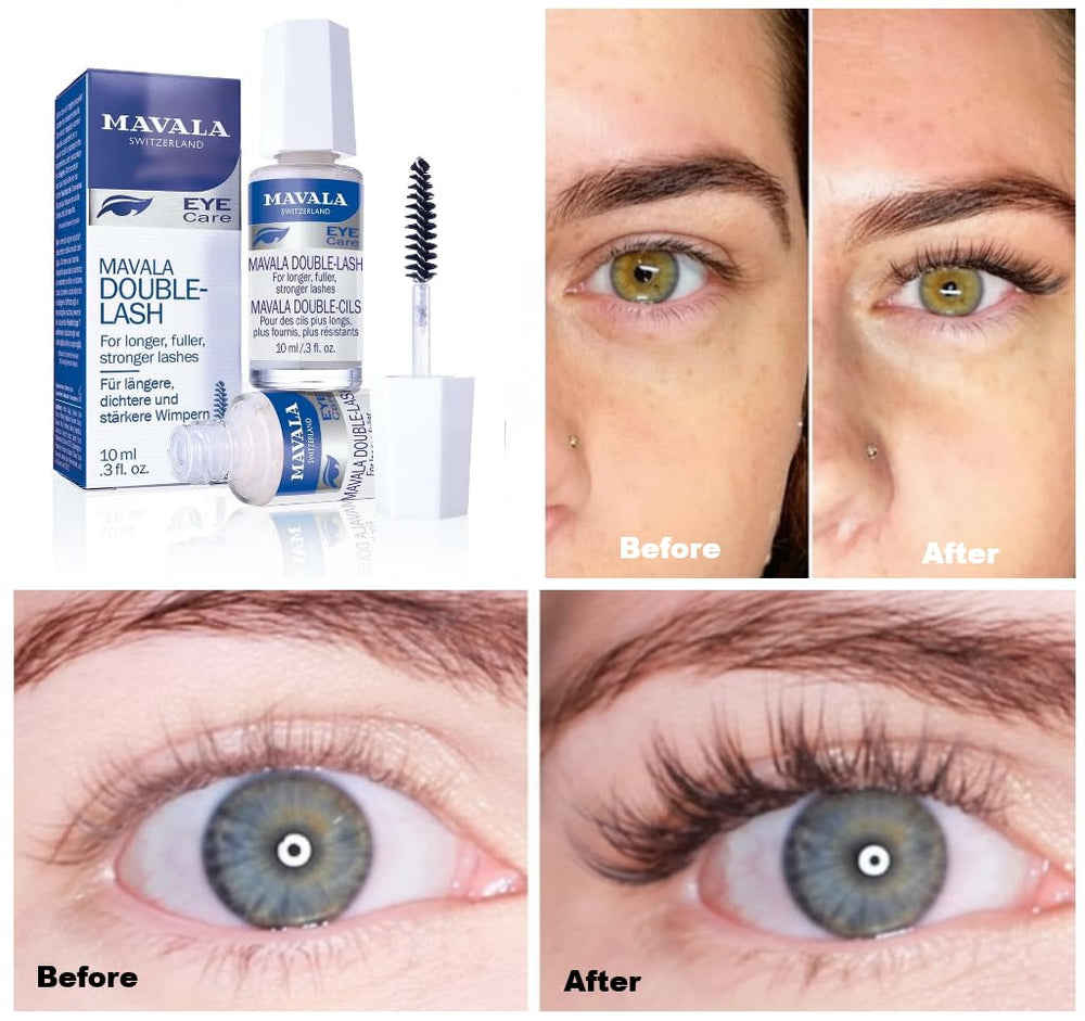 Mavala Double-Lash brows image suggesting denser-looking eyebrows