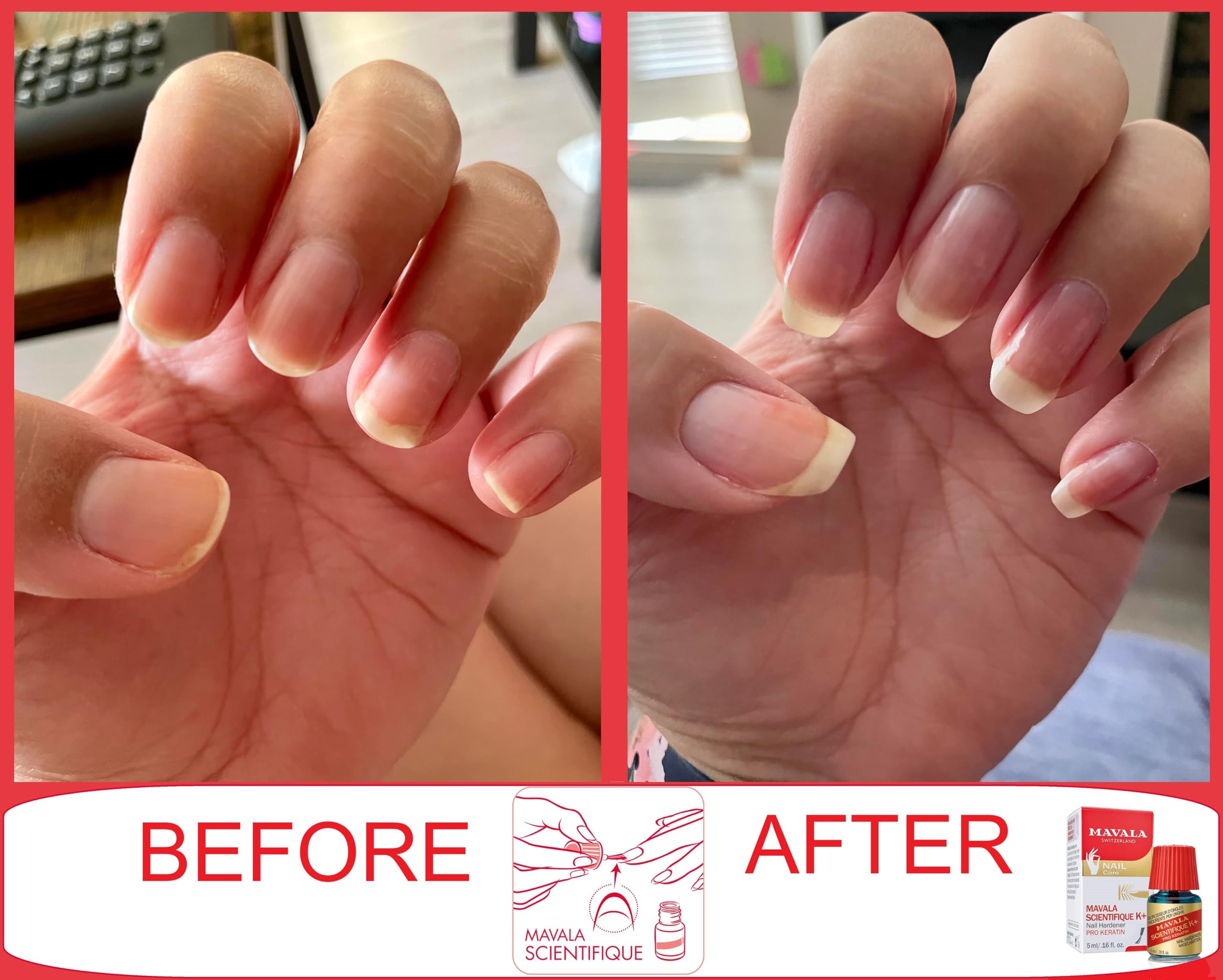 MAVALA Scientifique K+ brush applying a translucent layer for fast drying and protection