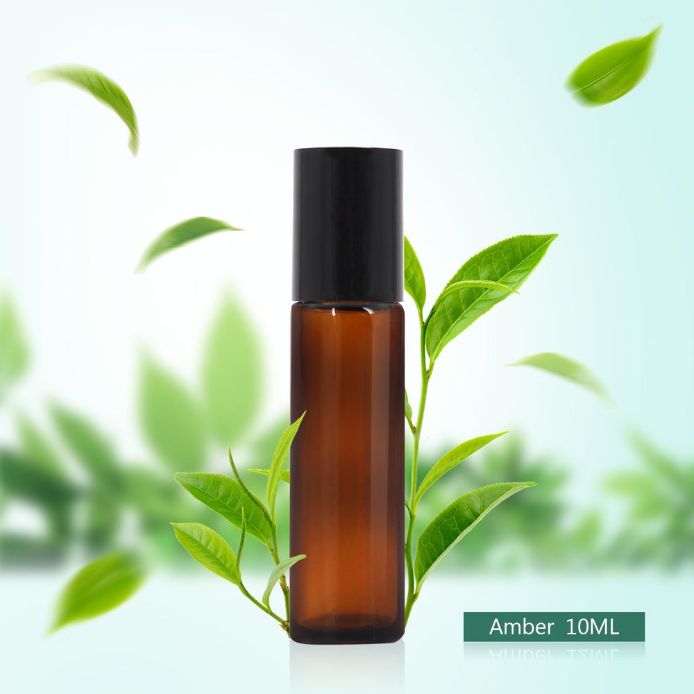 Mavogel amber 10ml roller bottle with funnel aids quick, mess-free setup.